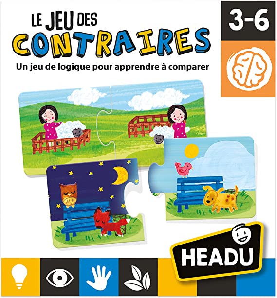Le Jeu Des Contraires Or Game of Opposites Learn and Understand The Logic of Opposites with Educational Puzzle by Headu