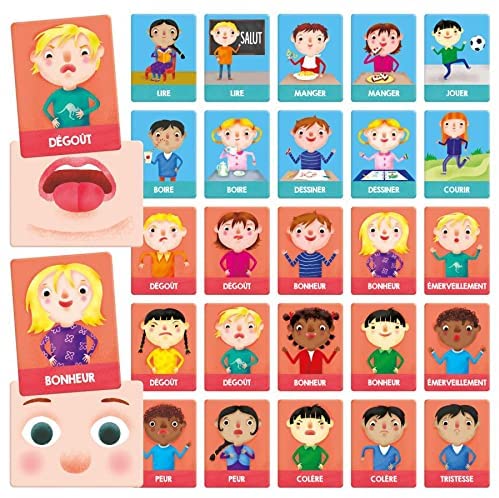 Flashcards Émotions et Actions Montessori Or Emotions and Actions Flash Cards Learn to Recognise Facial Expressions and Emotions by Headu