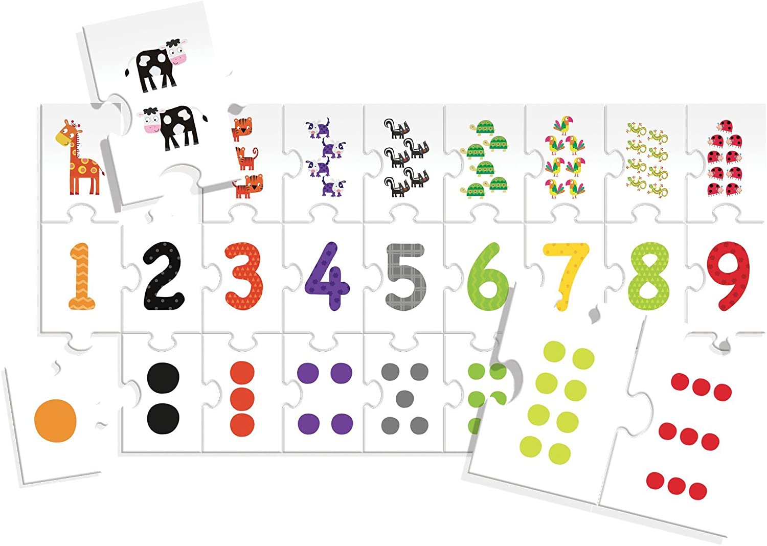 123 Educational Puzzle Explaining Numbers, Quantities and Esquences for KsmToys by Headu