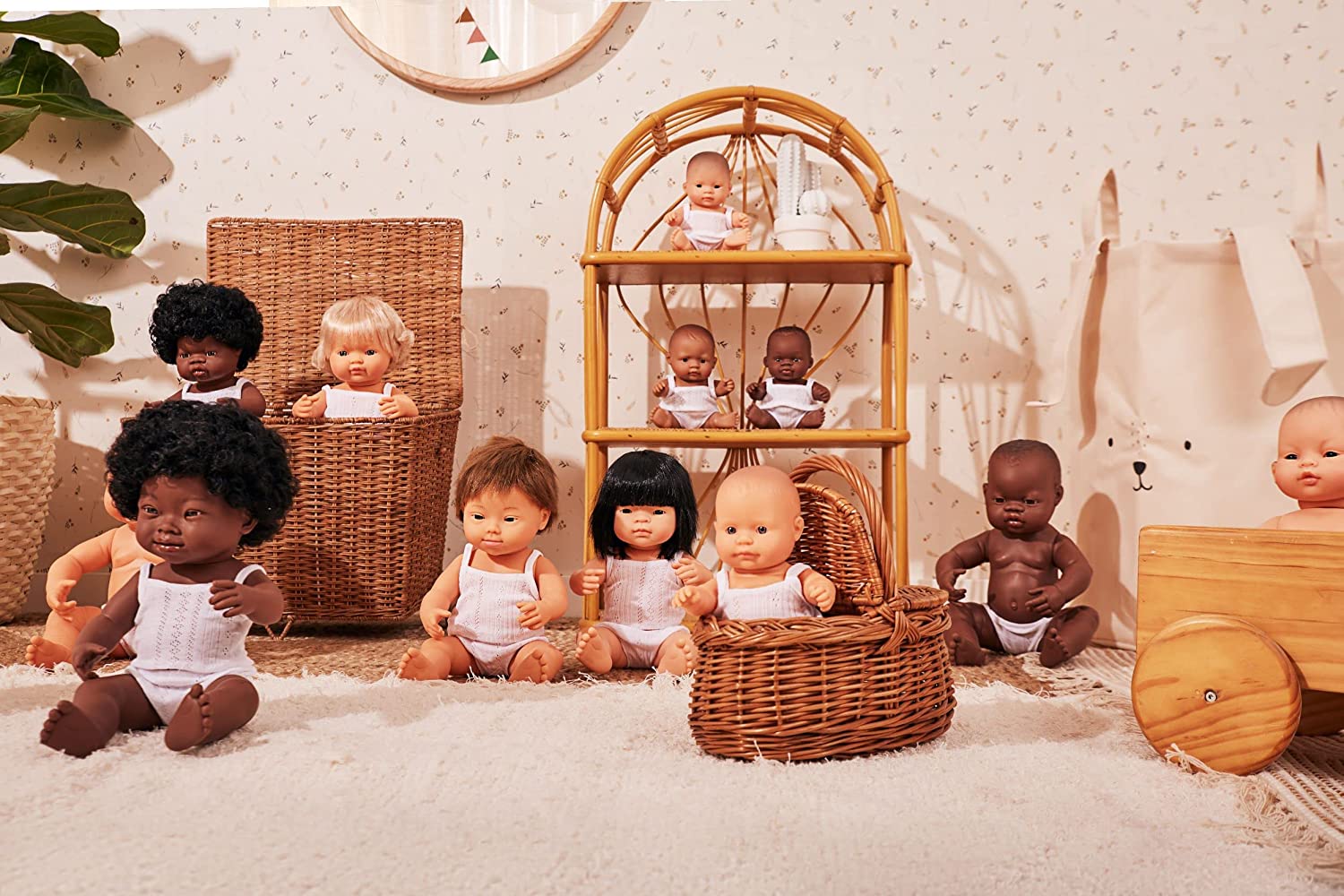 Soft Body Black Hair Baby Doll Boy African American Anatomically Correct Fully Articulated Posable in Size of 15"