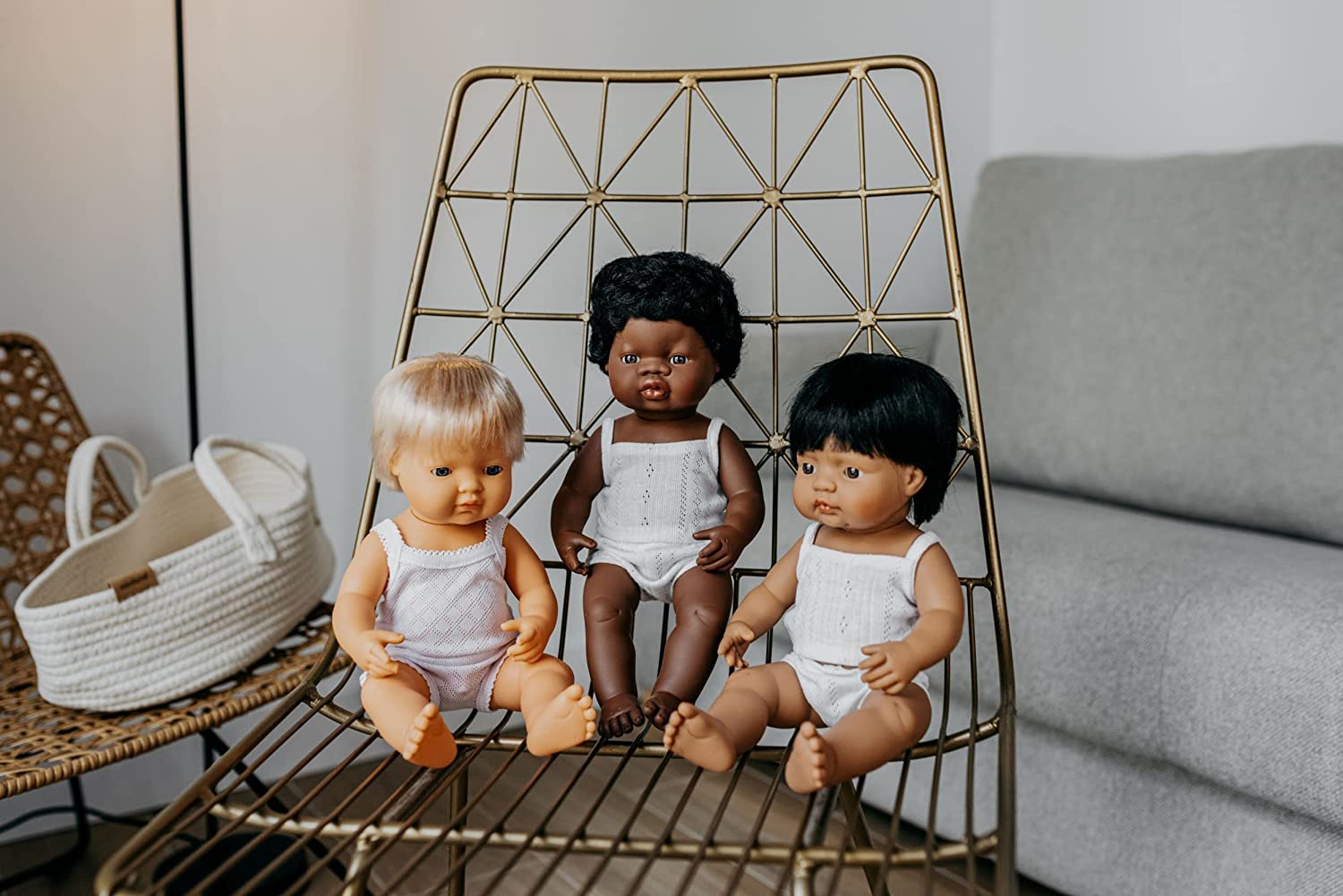 Soft Body Black Hair Baby Doll Girl African American Anatomically Correct Fully Articulated Posable in Size of 15"