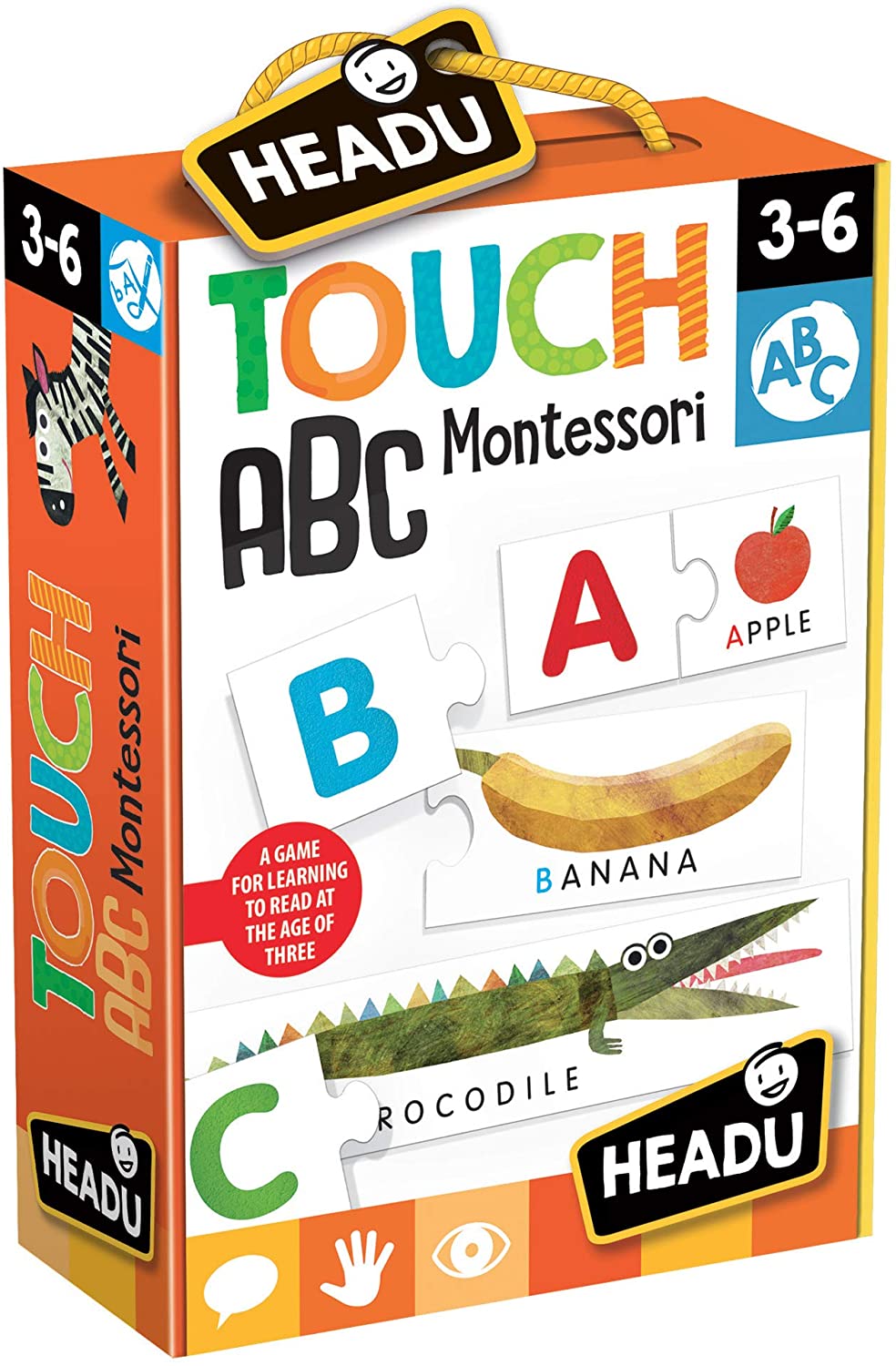 Touch ABC Alphabet Game for Learning to Read at The Age of Three Inspired by Montessori Schools for KsmToys s by Heady