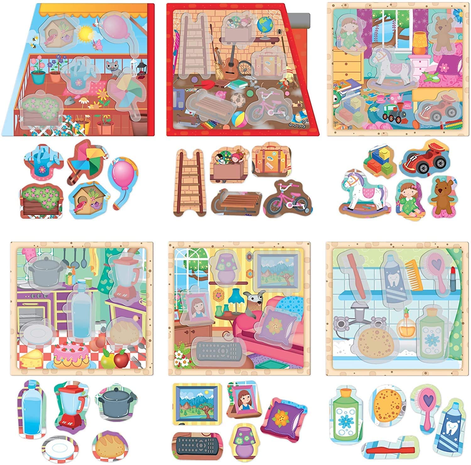 Ma Petite Maison Chaque  Learn to Tidy Up and House Chores Classify Objects My Little House Educational Puzzle Montessori Concept by Headu