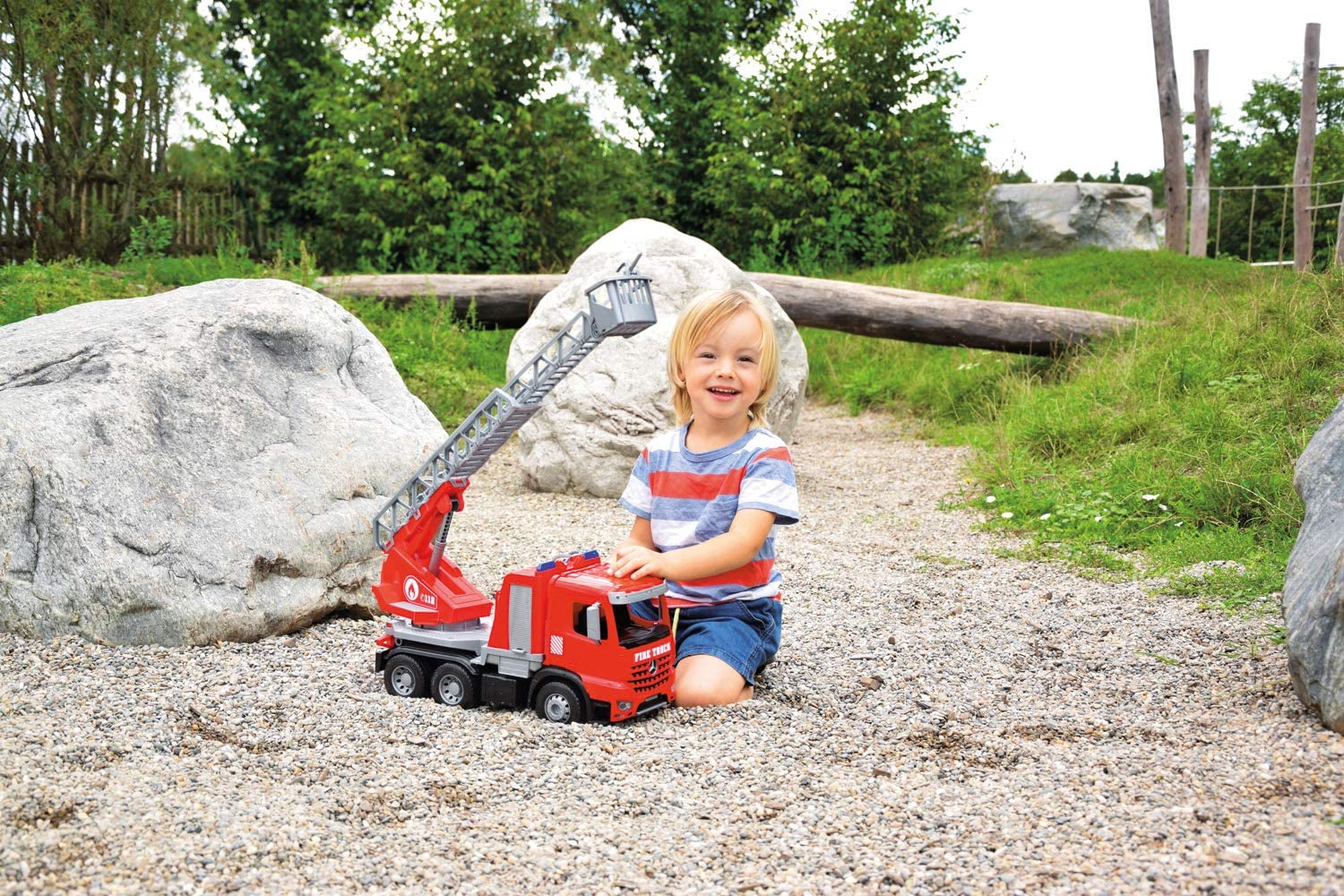 Fire Truck Fire Ladder with Real Water Function and Action for Young Firefighters for KSMTOYS by Lena