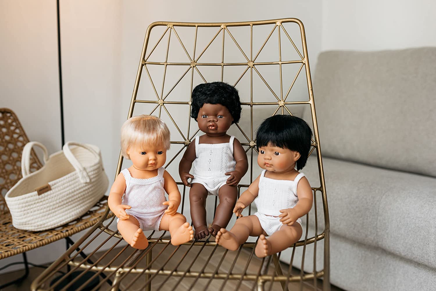 Soft Body Blond Hair Baby Doll Boy Caucasian Anatomically Correct Fully Articulated Posable in Size of 15"