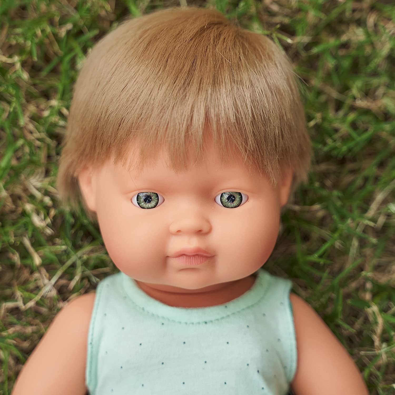 Soft Body Blond Hair Baby Doll Boy Caucasian Anatomically Correct Fully Articulated Posable in Size of 15"