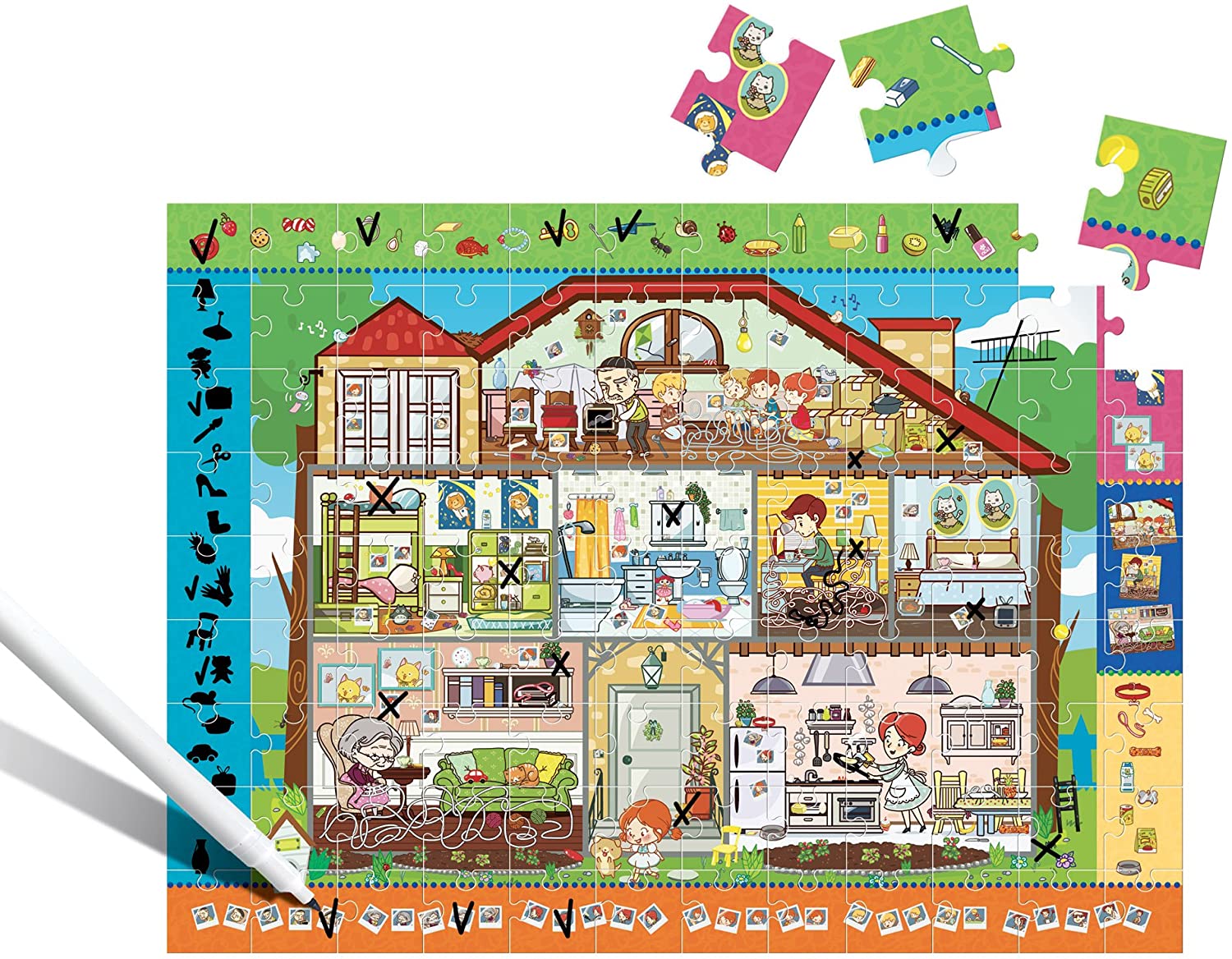 Brain-Trainer Educational Puzzle & Children's Development Game 108 Pcs. for KsmToys by Heady