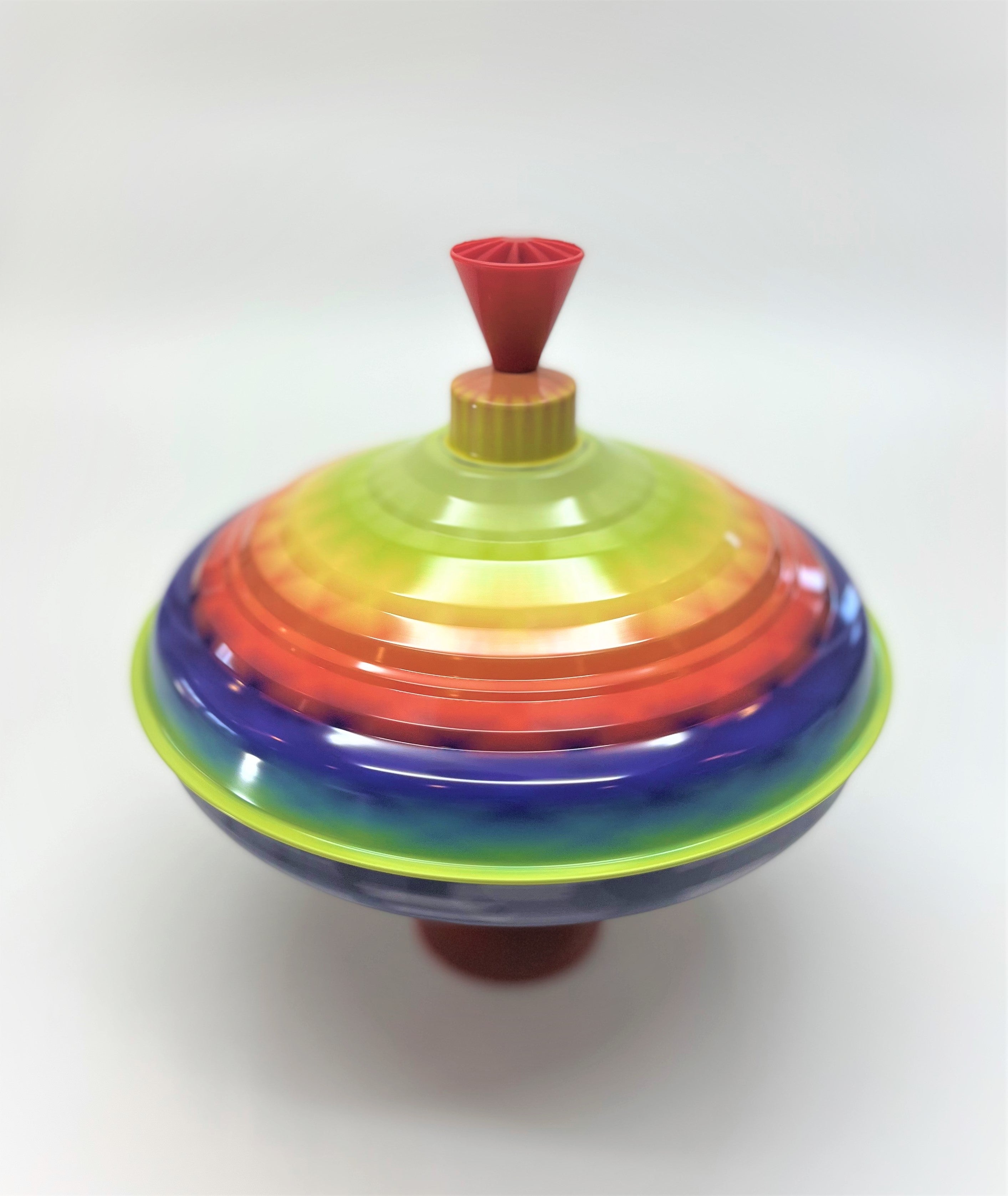 Classic Choral Multicolor Spinning Tin Top Toy from KsmToys The Funny Buzzing Hum Gets Louder As The Top Spins Faster, 9x9x9 Ages 18 m+